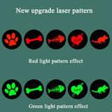 Rechargeable Projection Funny Cat Flashlight Multi-Pattern Pet Toy Stainless Steel Flashlight, Projection Funny Pet Toy, Projection Funny Cat Flashlight