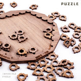 Wooden Adult High Difficulty Brain Burning Irregular Puzzle, Esher, Emes, Salvador, Gastro, Alchin Porto, Fraser, Dark Khaki, White, Pink, Purple, Red, Dark Blue