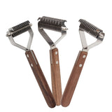 Walnut Pet Stainless Steel Cleaning And Grooming Comb, Small, Large, Double-sided