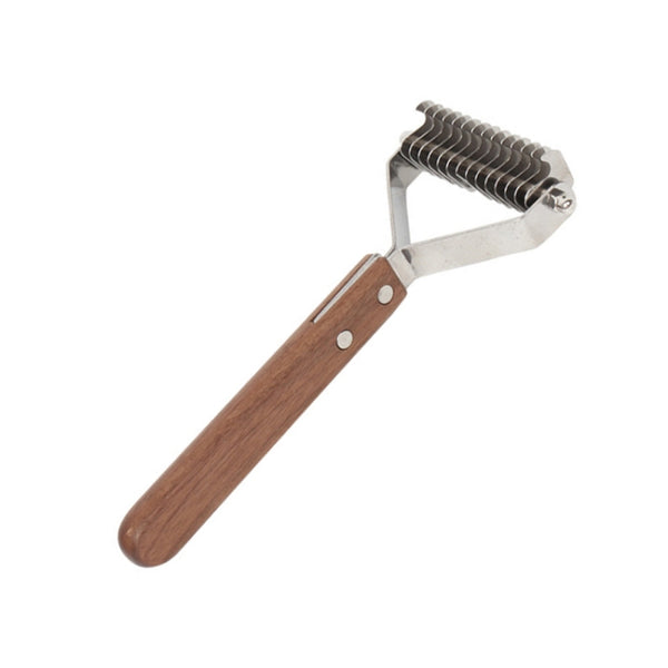 Walnut Pet Stainless Steel Cleaning And Grooming Comb, Small, Large, Double-sided