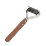 Walnut Pet Stainless Steel Cleaning And Grooming Comb, Small, Large, Double-sided