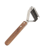 Walnut Pet Stainless Steel Cleaning And Grooming Comb, Small, Large, Double-sided