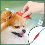 Pet Double-Head Toothbrush Pet Oral Cleaning Products, Double-Head Toothbrush