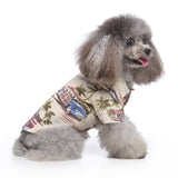 Pet Beach Shirt Dog Print Spring And Summer Clothes, S, M