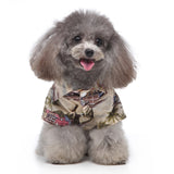 Pet Beach Shirt Dog Print Spring And Summer Clothes, S, M