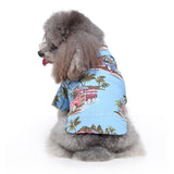 Pet Beach Shirt Dog Print Spring And Summer Clothes, S, M