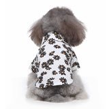 Pet Beach Shirt Dog Print Spring And Summer Clothes, S, M