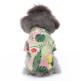 Pet Beach Shirt Dog Print Spring And Summer Clothes, S, M