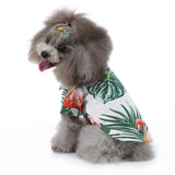 Pet Beach Shirt Dog Print Spring And Summer Clothes, S, M