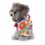 Pet Beach Shirt Dog Print Spring And Summer Clothes, S, M