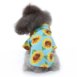 Pet Beach Shirt Dog Print Spring And Summer Clothes, S, M