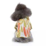 Pet Beach Shirt Dog Print Spring And Summer Clothes, S, M