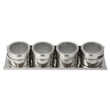 Stainless Steel Magnetic Kitchen Seasoning Cruet Set, Stainless Steel Seasoning Cruet Set