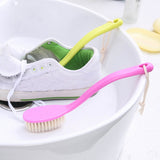 Plastic Long Handle Shoes Brush Multi-Purpose Practical Cleaning Brush Soft Hair Strap Rope Clothing Brush, Color Random Delivery, 10 PCS Cleaning Brush