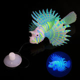 Fish Tank Landscaping Ornament Silicone Nightlight Simulation Colorful Lion Fish, Blue, Brown, Black, Purple