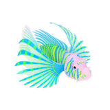 Fish Tank Landscaping Ornament Silicone Nightlight Simulation Colorful Lion Fish, Blue, Brown, Black, Purple