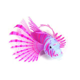 Fish Tank Landscaping Ornament Silicone Nightlight Simulation Colorful Lion Fish, Blue, Brown, Black, Purple