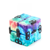 3 PCS Unlimited Magics Cube Colorful UV Printing Pocket Magic Cube Variety Folding Fingertip Magic Cube Decompression Toy, No.168-8-31 Hallowe Purple, No.168-8-32 Hallowe Black, No.168-8-33 White Skull, NO.168-8-34 Yellow Skull, No.168-8-35 Colored Cracks