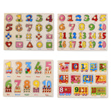 Wooden Puzzle Hand Grab Board Educational Toy Number Transport Pattern Puzzle Child Gift,, Random Style Delivery