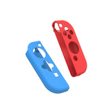 IINE Gamepad Silicone Flat Protective Sleeve Handle Split Silicone Case For Nintendo Switch Joy-Con, Blue Green-l445, Red Blue-L444, Double Red-L482, Red Blue-L501, Black-L495