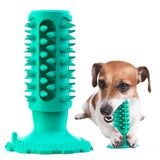 Suction Cup Sounding Dog Toy Bite Resistant Molar Stick Dog Toothbrush Pet Supplies, Lake Blue, Green, Yellow