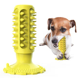 Suction Cup Sounding Dog Toy Bite Resistant Molar Stick Dog Toothbrush Pet Supplies, Lake Blue, Green, Yellow