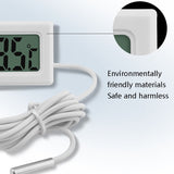 Fish Tank Digital Thermometer Waterproof Probe Electronic Measuring Thermometer, Line Length: 5m (Black), 1m (Black), 1m (White), 2m (Black), 2m (White), 5m (Black), 5m (White)