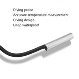 Fish Tank Digital Thermometer Waterproof Probe Electronic Measuring Thermometer, Line Length: 5m (Black), 1m (Black), 1m (White), 2m (Black), 2m (White), 5m (Black), 5m (White)