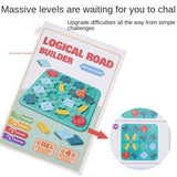 Tabletop Game Road Builder Maze Thinking Logical Reasoning Pull Back Forklift Children Toy, Maze Reasoning Toy