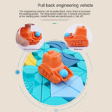 Tabletop Game Road Builder Maze Thinking Logical Reasoning Pull Back Forklift Children Toy, Maze Reasoning Toy