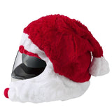 Motorcycle Helmet Christmas Hat Outdoor Crazy Funny Santa Helmet Cover, Helmet Christmas Hat