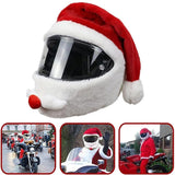 Motorcycle Helmet Christmas Hat Outdoor Crazy Funny Santa Helmet Cover, Helmet Christmas Hat