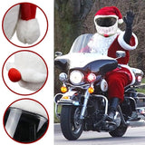 Motorcycle Helmet Christmas Hat Outdoor Crazy Funny Santa Helmet Cover, Helmet Christmas Hat