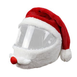 Motorcycle Helmet Christmas Hat Outdoor Crazy Funny Santa Helmet Cover, Helmet Christmas Hat