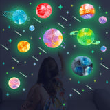 ZSZ1757 Luminous Colorful Universe Planet Wall Stickers Children Room Living Room Simple Decorative Wall Stickers, ZSZ1757