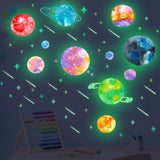 ZSZ1757 Luminous Colorful Universe Planet Wall Stickers Children Room Living Room Simple Decorative Wall Stickers, ZSZ1757