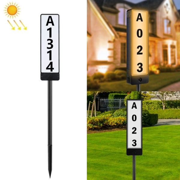 TS-G6704 Solar Dual-Color Temperature Ground Plug House Number Lawn Light, TS-G6704