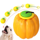 NG-01 Dog Molars Resistant To Bite Ball Pumpkin Hand Throwing Force Toy Ball, Orange, Yellow, Green