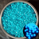 Garden Aquarium Landscape Resin Luminous Rhombus Stone, Mixed Color, Blue, Cyan, Green, White, Purple, Yellow, Red