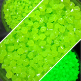 Garden Aquarium Landscape Resin Luminous Rhombus Stone, Mixed Color, Blue, Cyan, Green, White, Purple, Yellow, Red