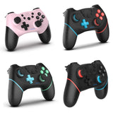 Wireless Bluetooth Gamepad With Macro Programming For Switch Pro, Pink, Left Blue Right Red, Left Blue Right Green, Black Left Red