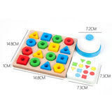 Geometric Figures Matching Blocks Children Puzzle Toy, For Single, For Double