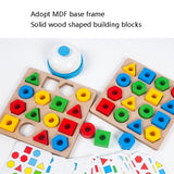 Geometric Figures Matching Blocks Children Puzzle Toy, For Single, For Double