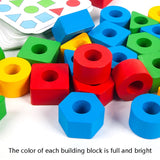 Geometric Figures Matching Blocks Children Puzzle Toy, For Single, For Double