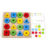 Geometric Figures Matching Blocks Children Puzzle Toy, For Single, For Double