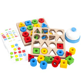 Geometric Figures Matching Blocks Children Puzzle Toy, For Single, For Double