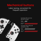 MOBAPAD M6 Left & Right Gamepad Game Handle Grip For Switch Joy-con / Switch OLED, White, Black