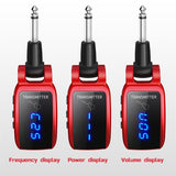 U12DX  6.35mm Jack Wireless Guitar Transmitter Receiver Rechargeable Adapter, U12DX Red, U12DX Black