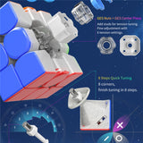 GAN12 Competition Practice Third-Order Magnetic Magic Cube Puzzle Toy, Style:, UV Version, Fog Version, Sticker Version