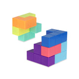 YJ8392 Puzzle Early Education Magnetic Building Block Magic Cube, Transparent, Color